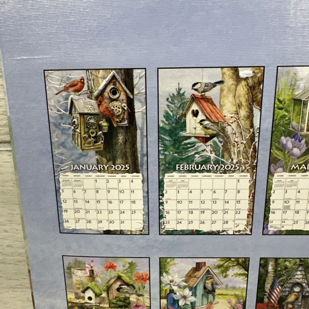 LANG Birdhouses 2025 Wall Calendar‎ Crafting Repurposing Home Decor